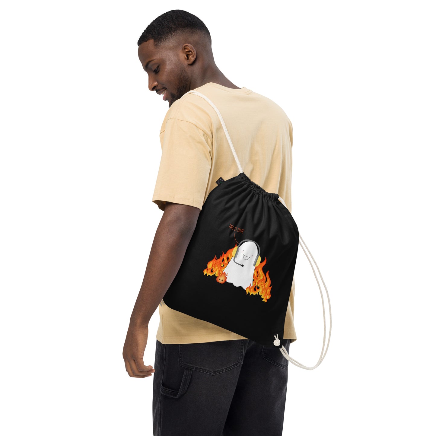 This is fine Organic cotton drawstring bag