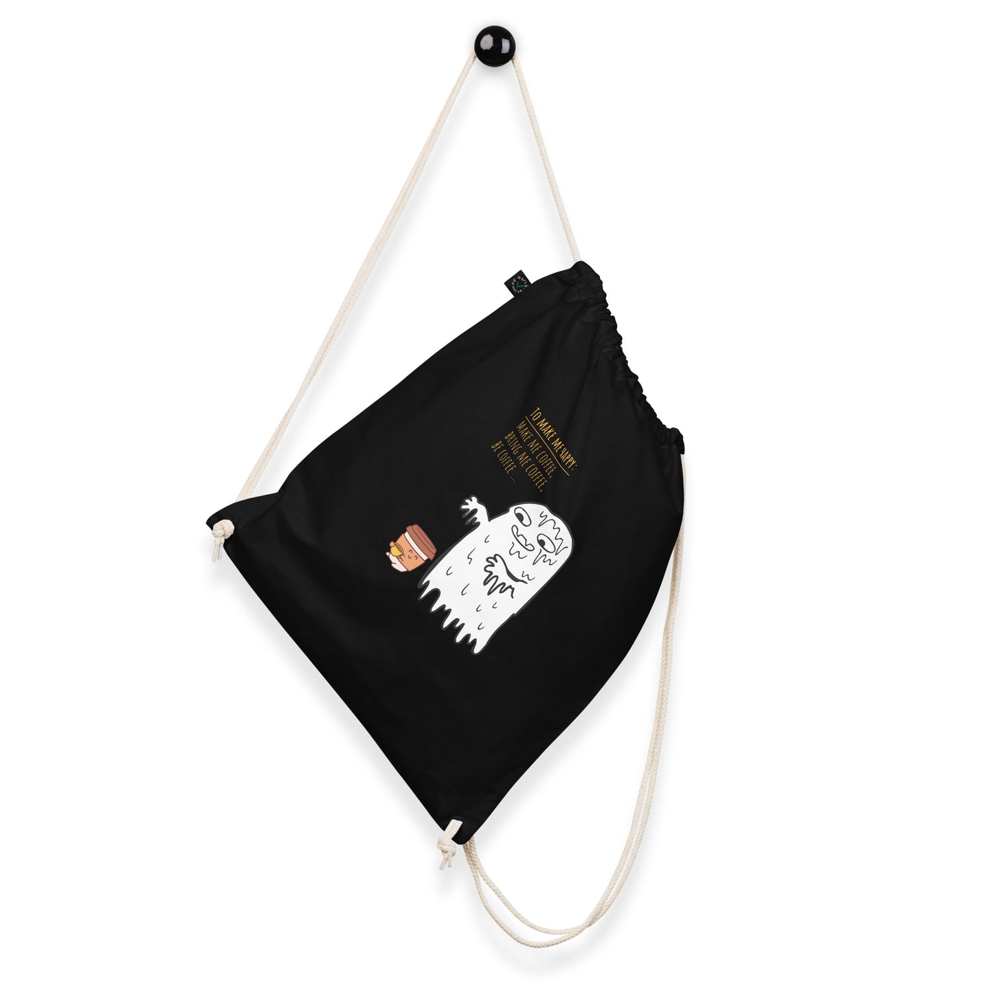 Be Coffee Organic cotton drawstring bag