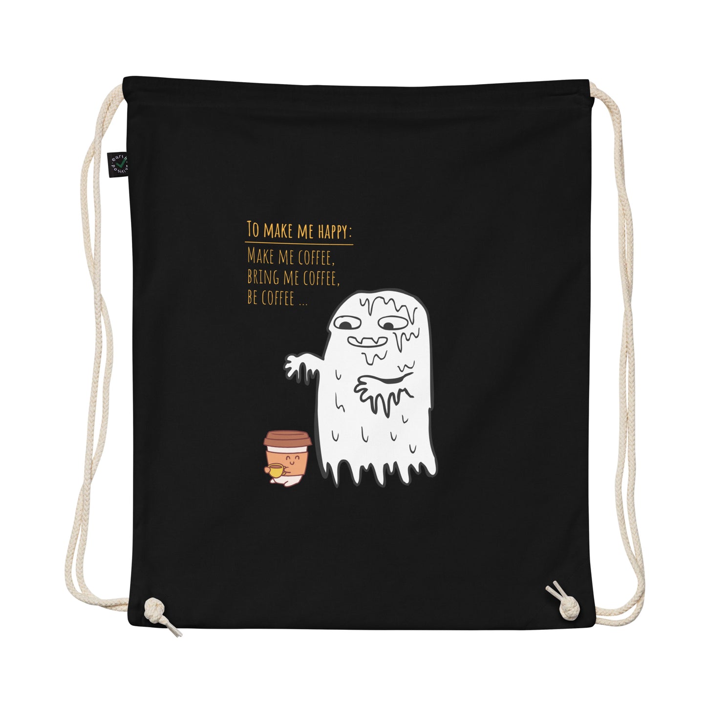 Be Coffee Organic cotton drawstring bag