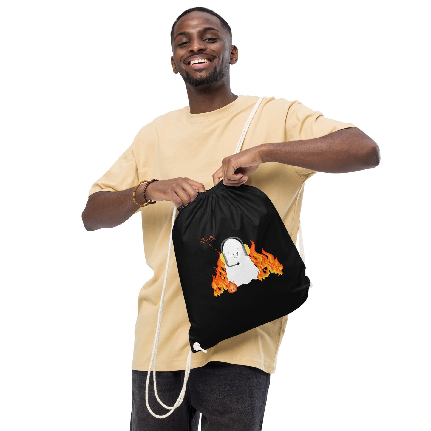 This is fine Organic cotton drawstring bag