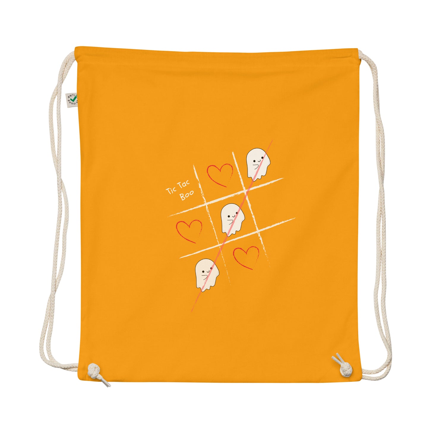 Tic-tac -boo Organic cotton drawstring bag