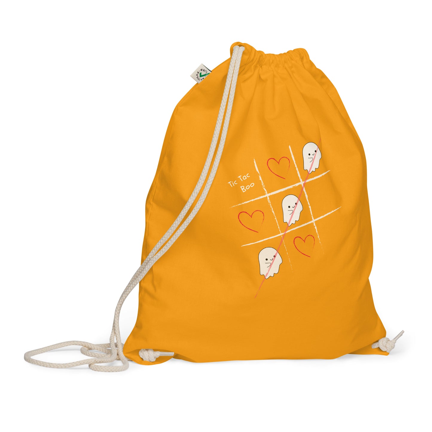 Tic-tac -boo Organic cotton drawstring bag