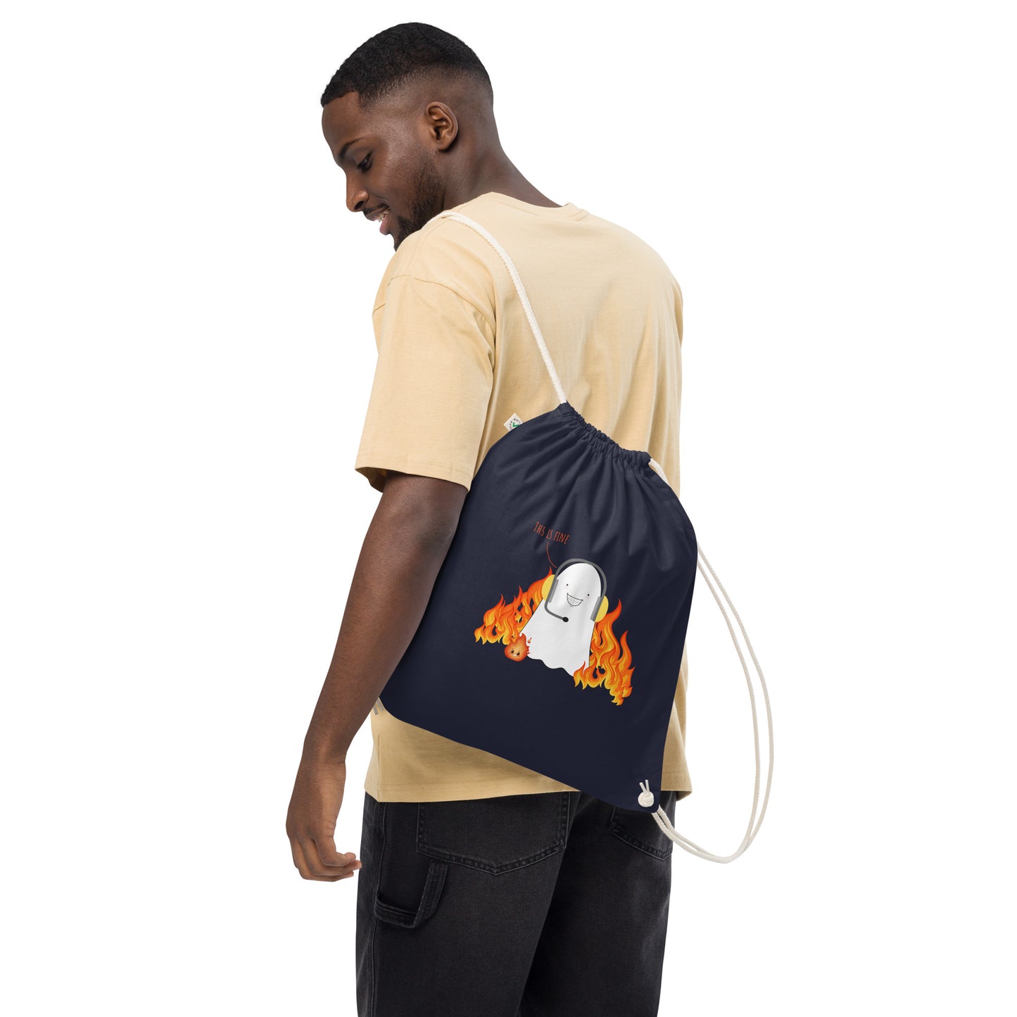 This is fine Organic cotton drawstring bag