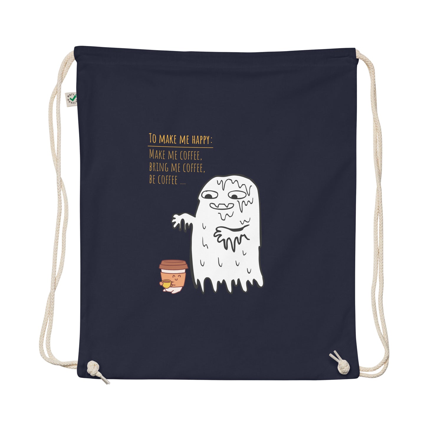 Be Coffee Organic cotton drawstring bag