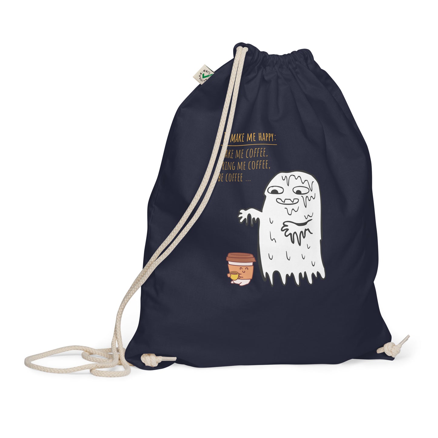 Be Coffee Organic cotton drawstring bag