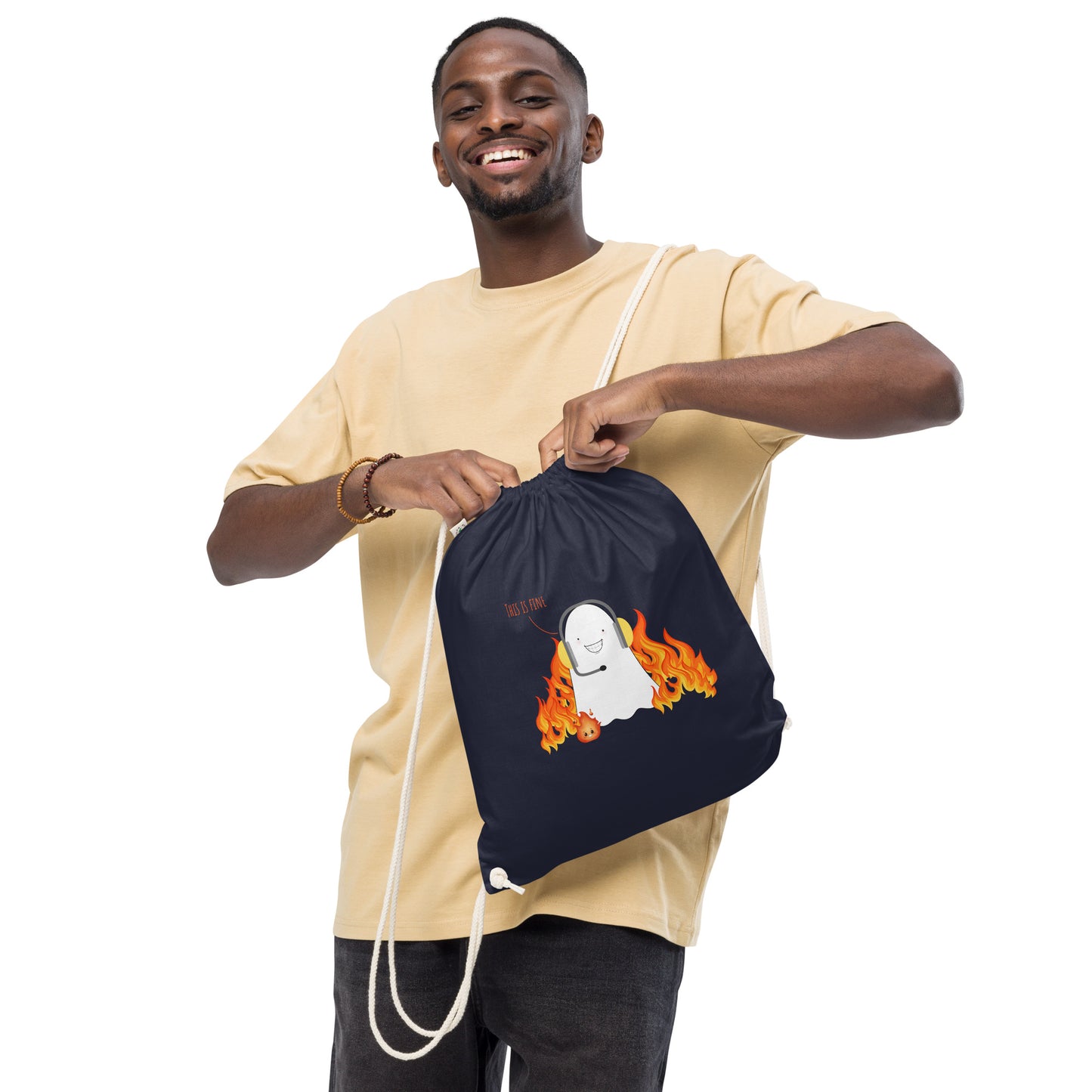 This is fine Organic cotton drawstring bag