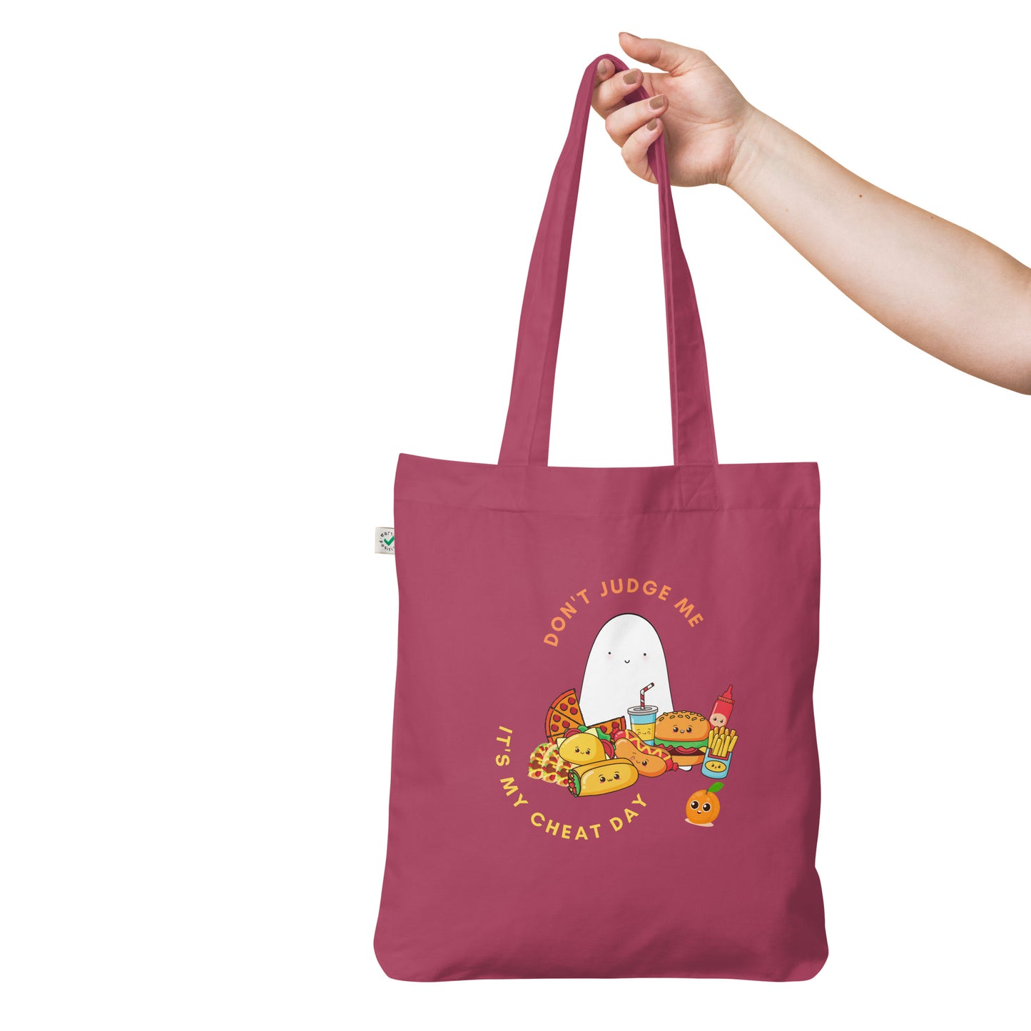 Cheat day Organic fashion tote bag