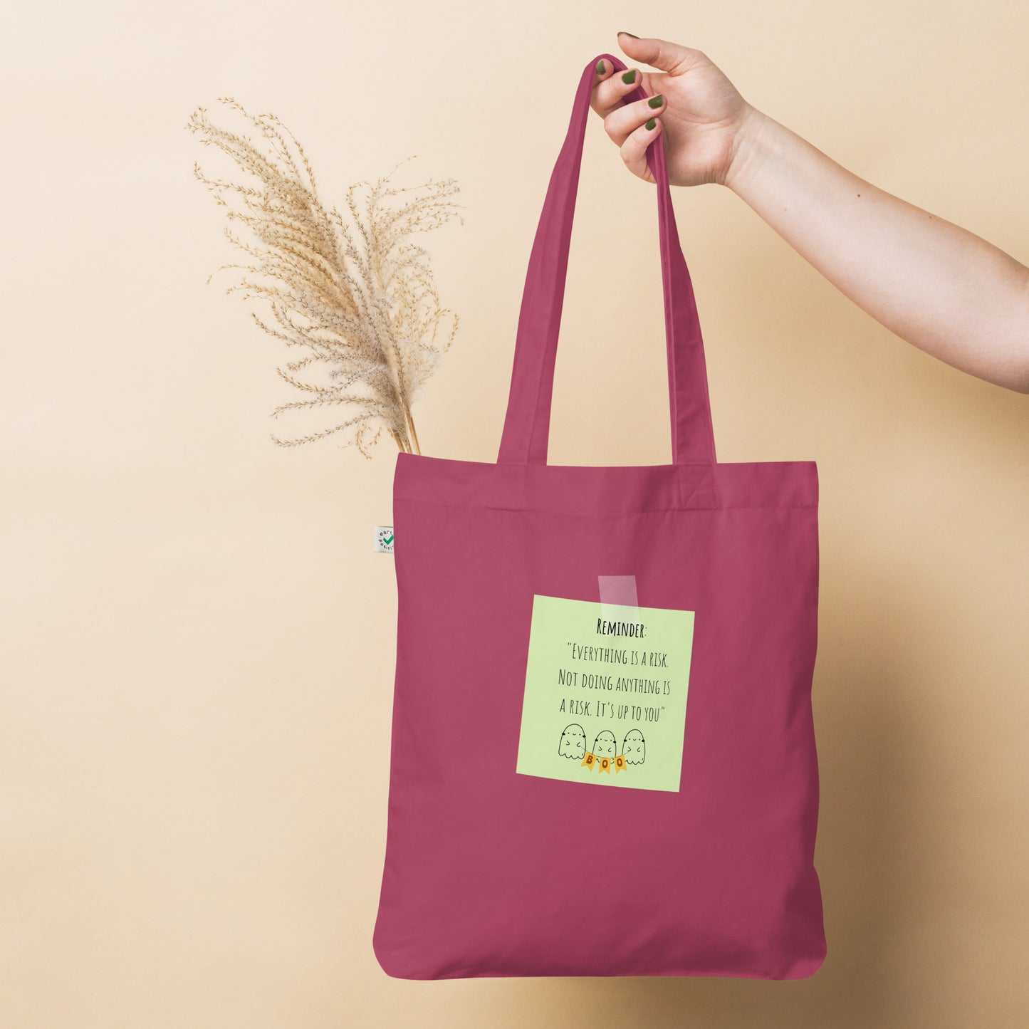 Reminder Organic fashion tote bag