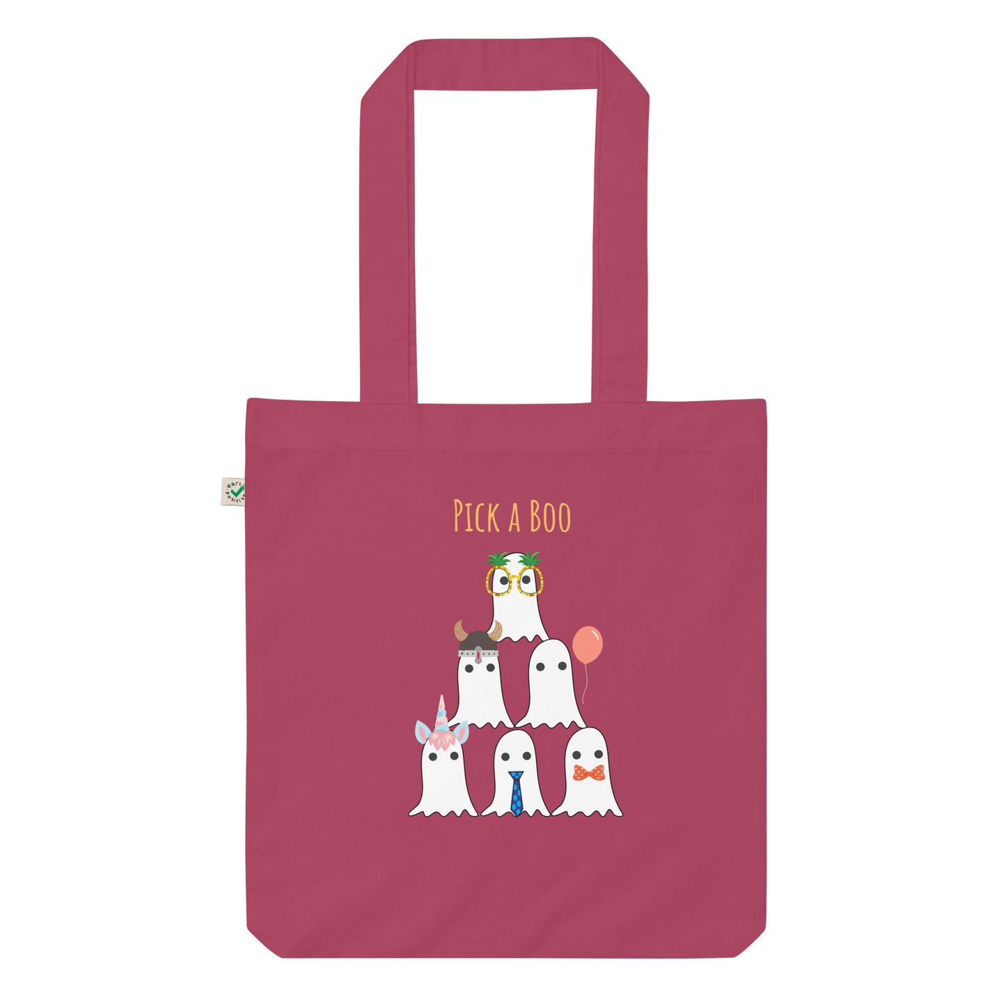 Pick a boo Organic fashion tote bag