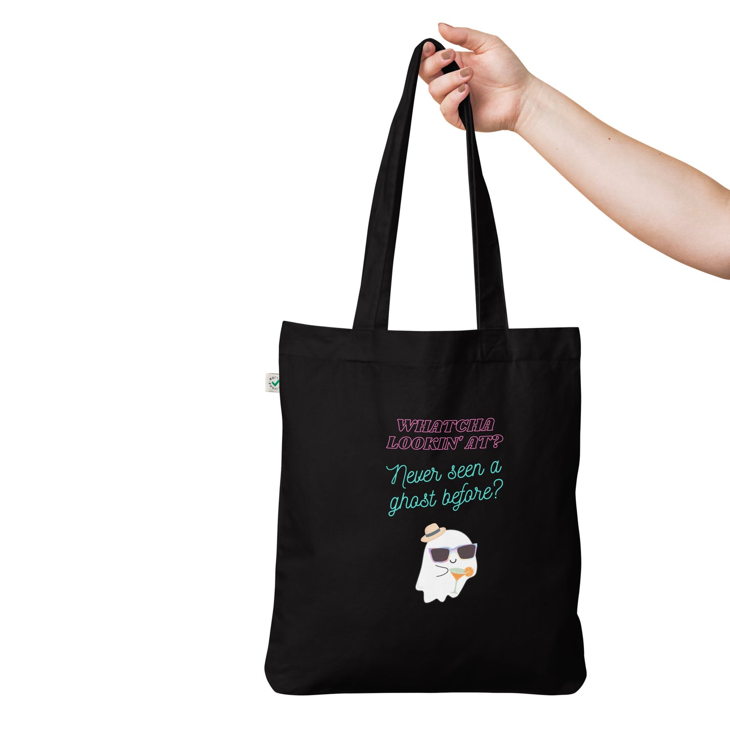 Never seen a ghost Organic fashion tote bag