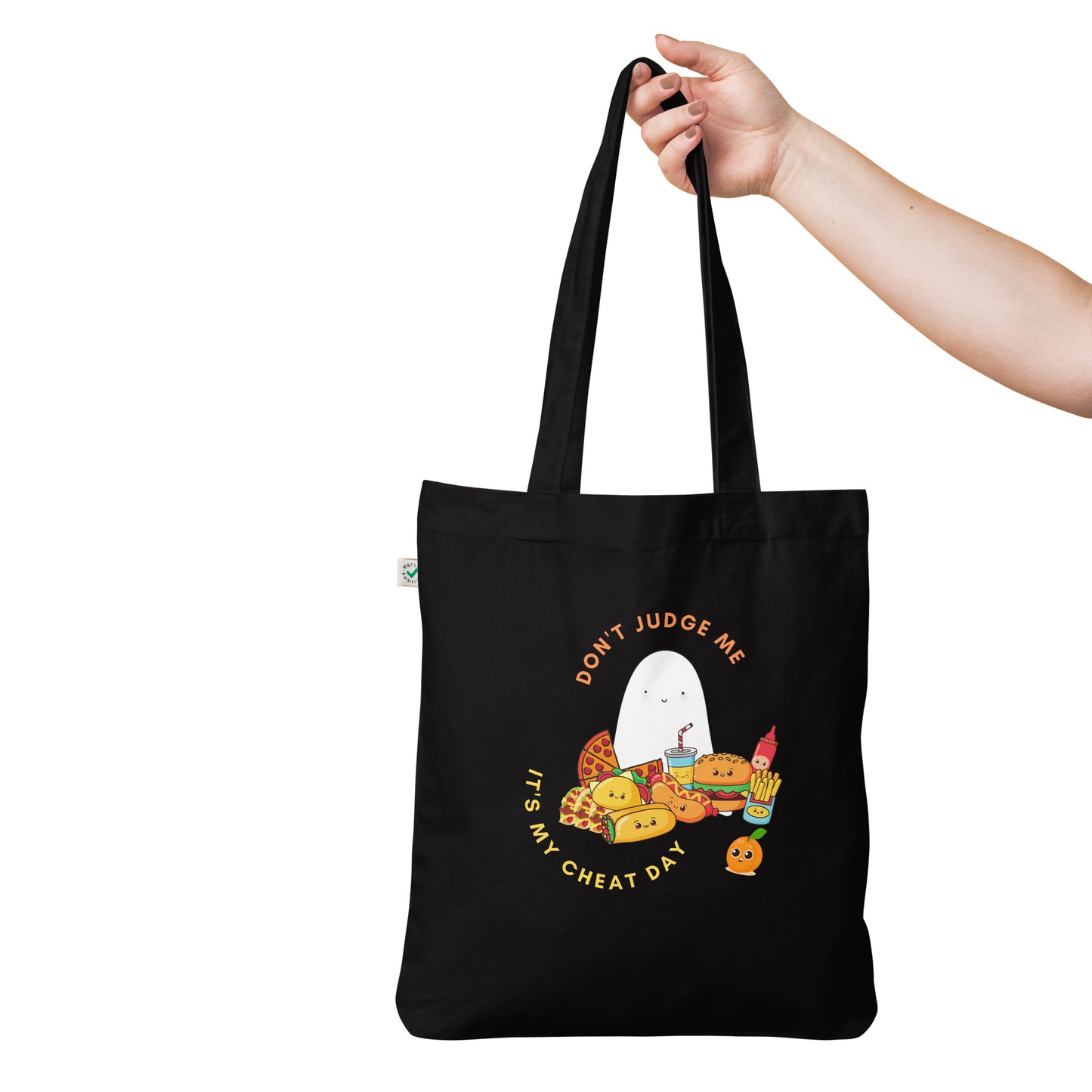 Cheat day Organic fashion tote bag