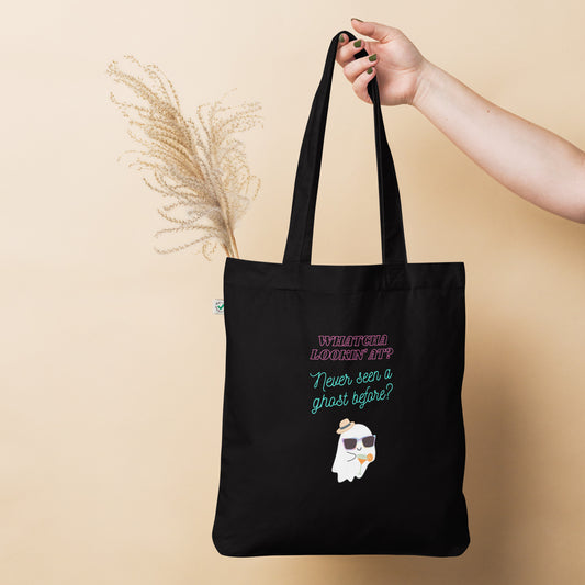 Never seen a ghost Organic fashion tote bag