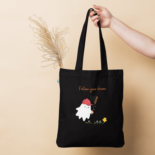 Follow your dreams Organic fashion tote bag