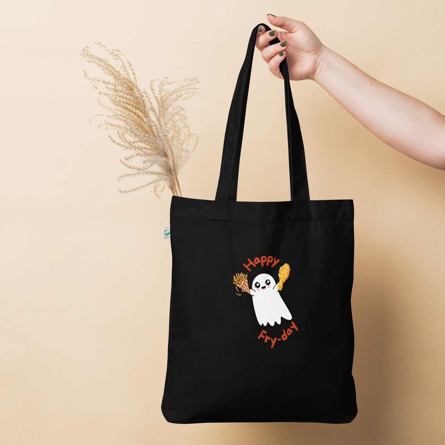 Happy Fry-day Organic fashion tote bag