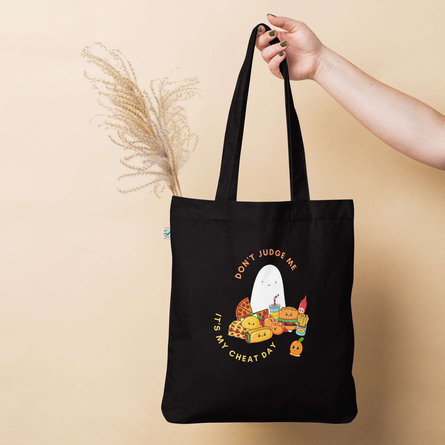 Cheat day Organic fashion tote bag