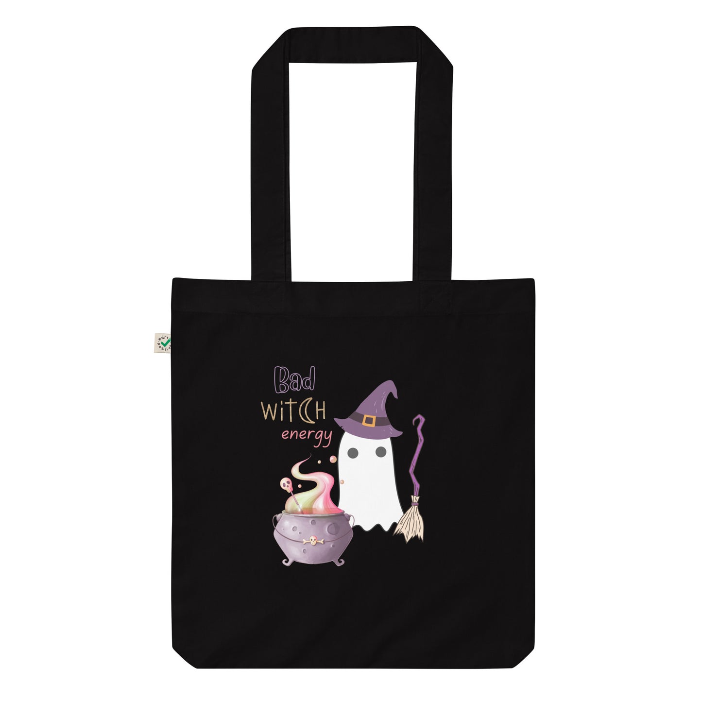 Bad witch energy organic fashion tote bag