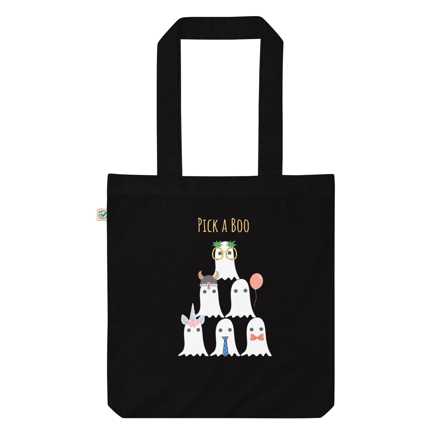 Pick a boo Organic fashion tote bag