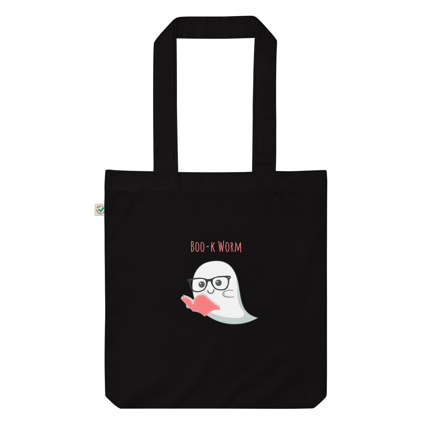 Book worm Organic fashion tote bag