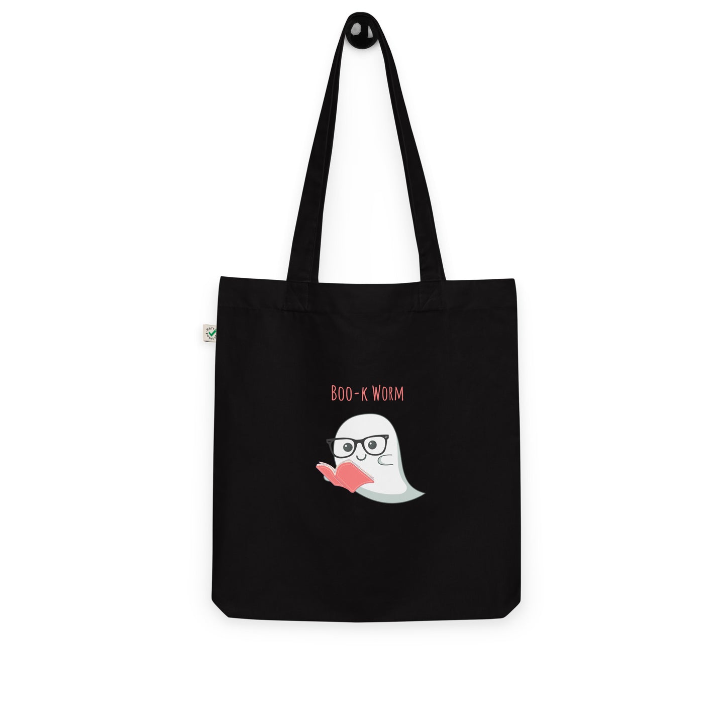 Book worm Organic fashion tote bag