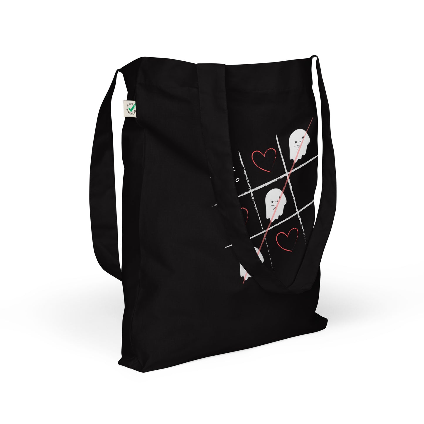 Tic-Tac-Boo Organic fashion tote bag