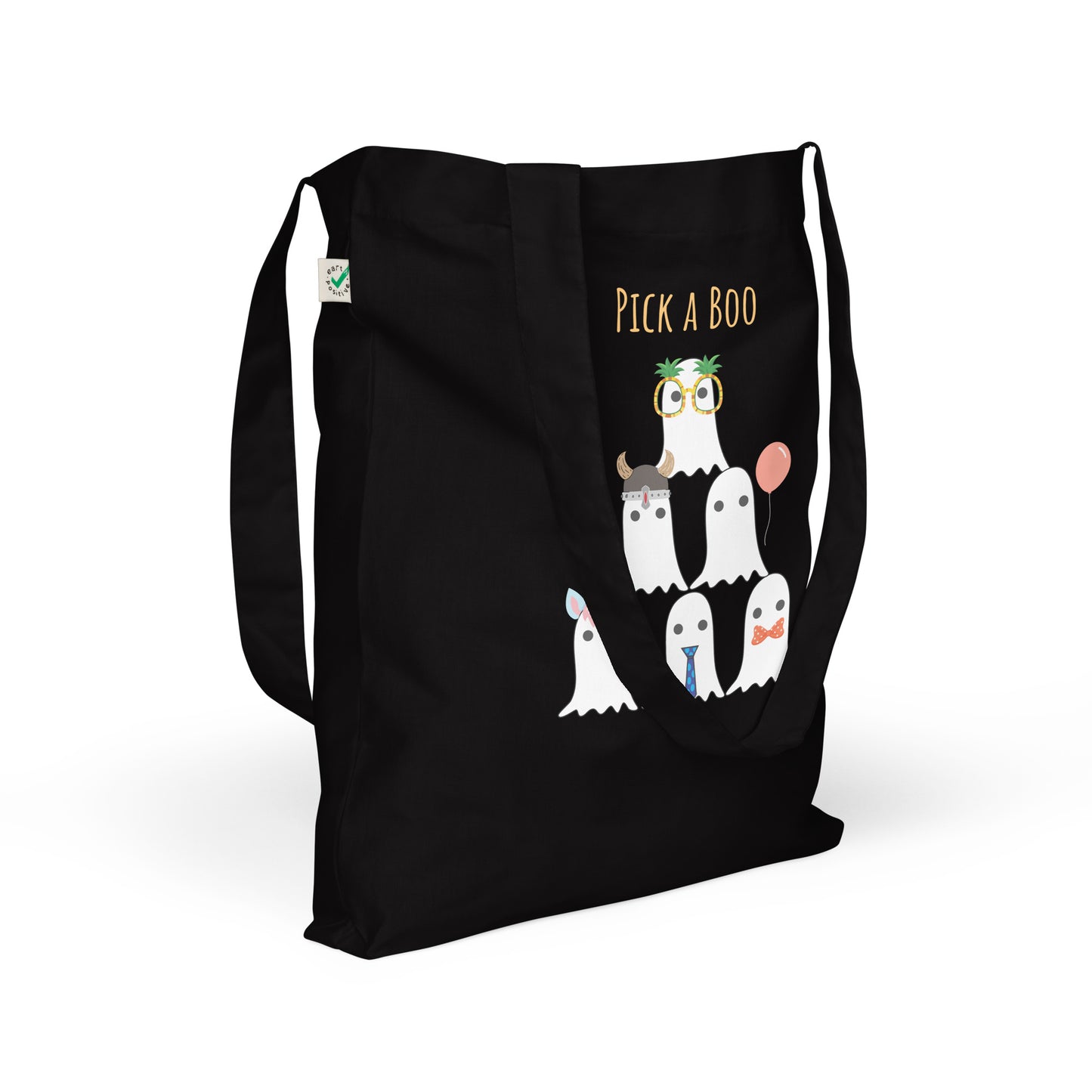 Pick a boo Organic fashion tote bag