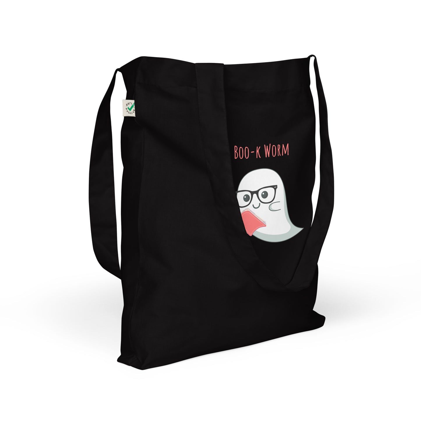 Book worm Organic fashion tote bag