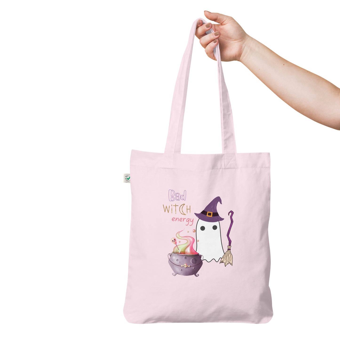 Bad witch energy organic fashion tote bag