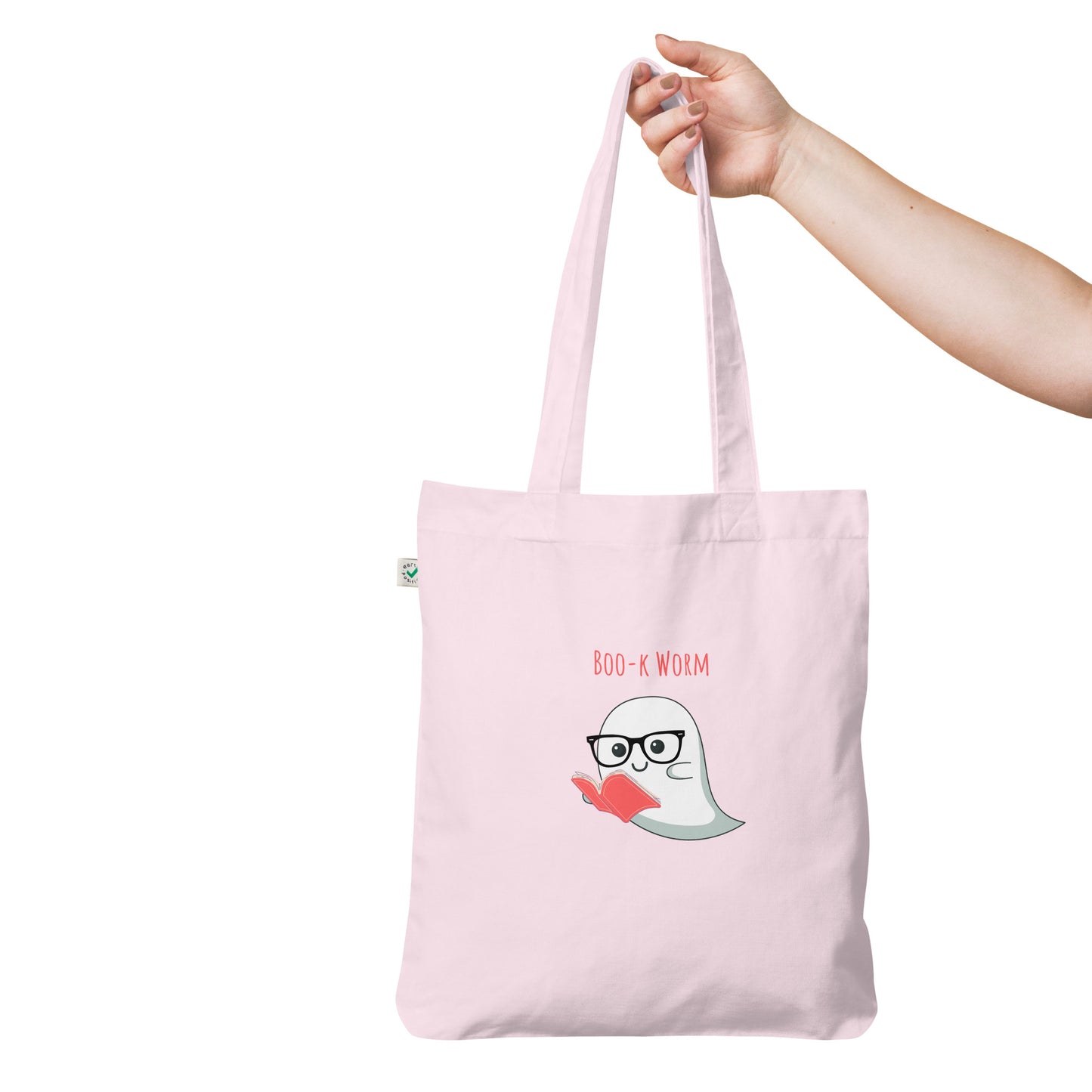 Book worm Organic fashion tote bag