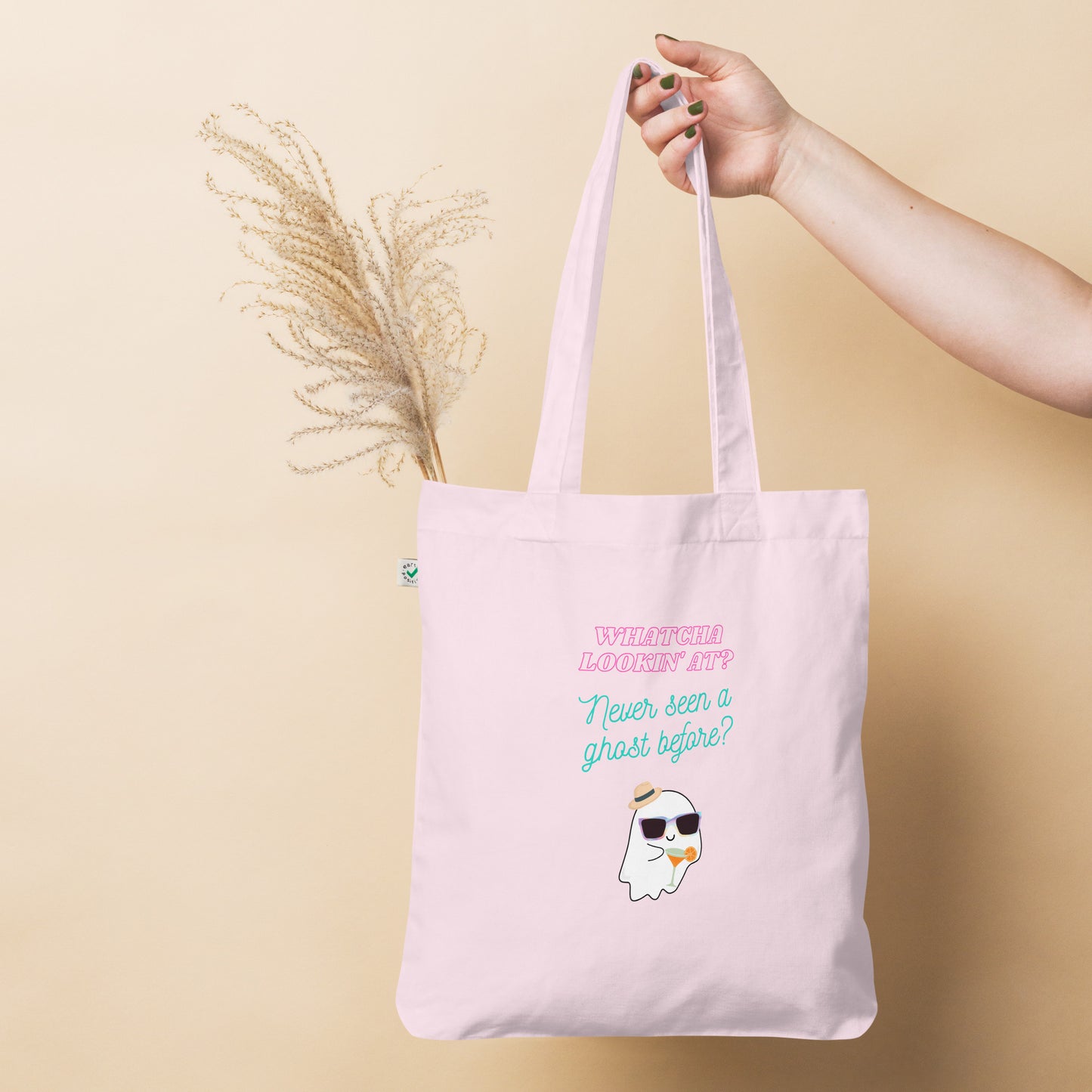 Never seen a ghost Organic fashion tote bag