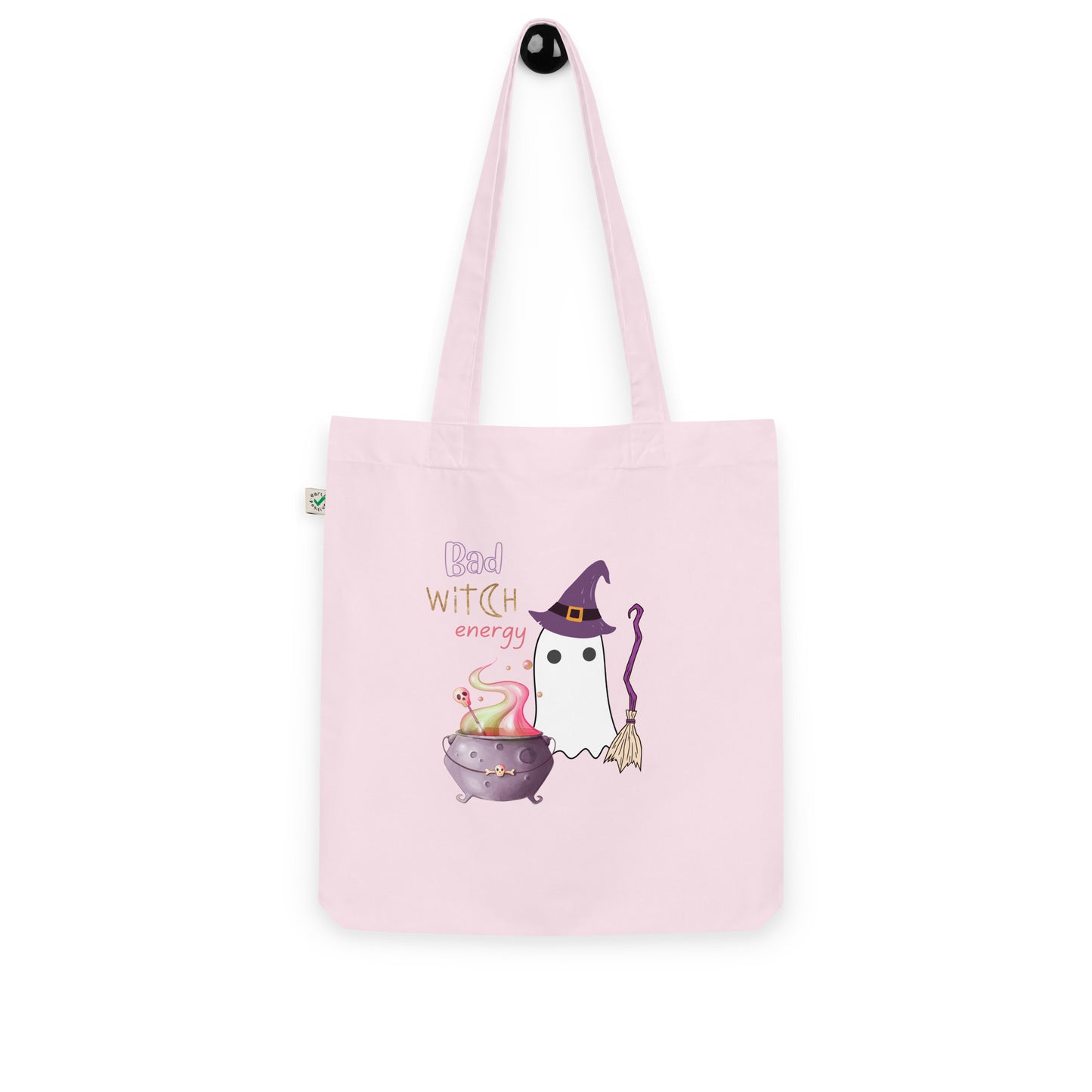 Bad witch energy organic fashion tote bag