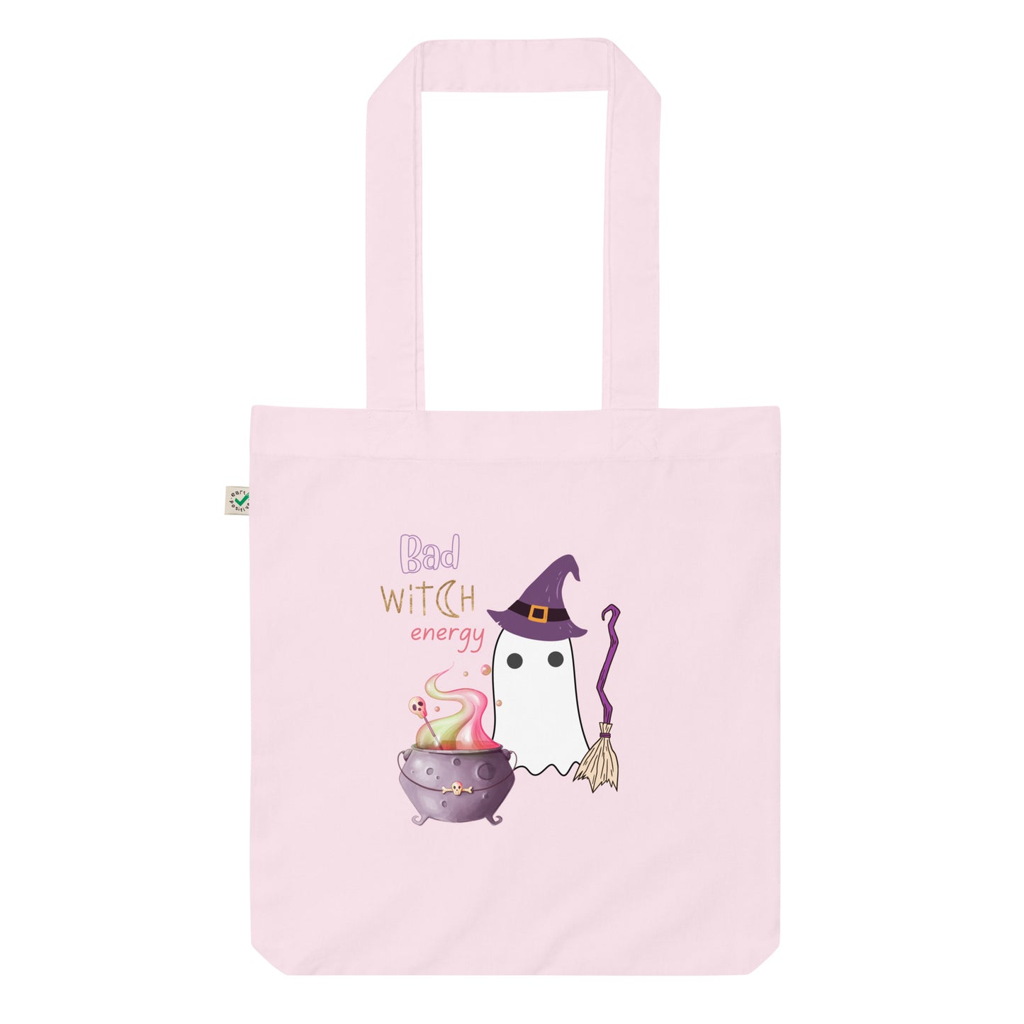 Bad witch energy organic fashion tote bag