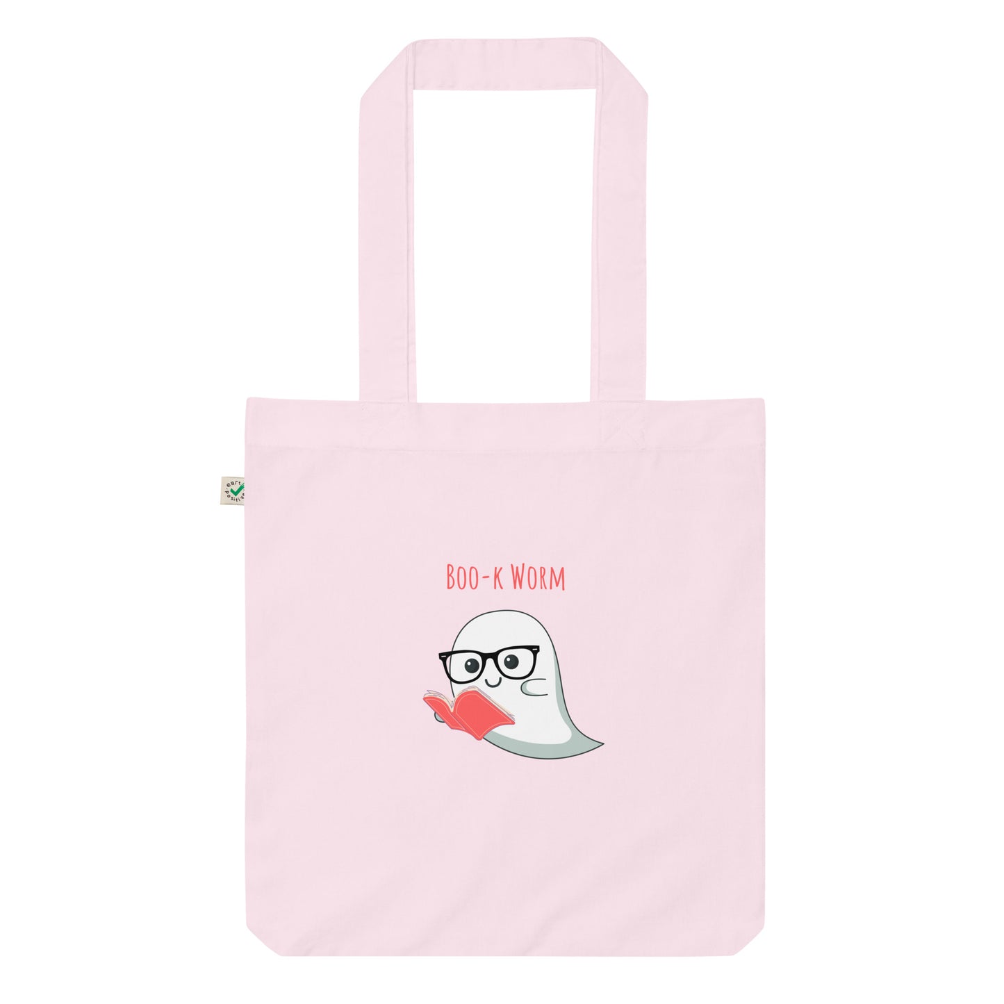 Book worm Organic fashion tote bag