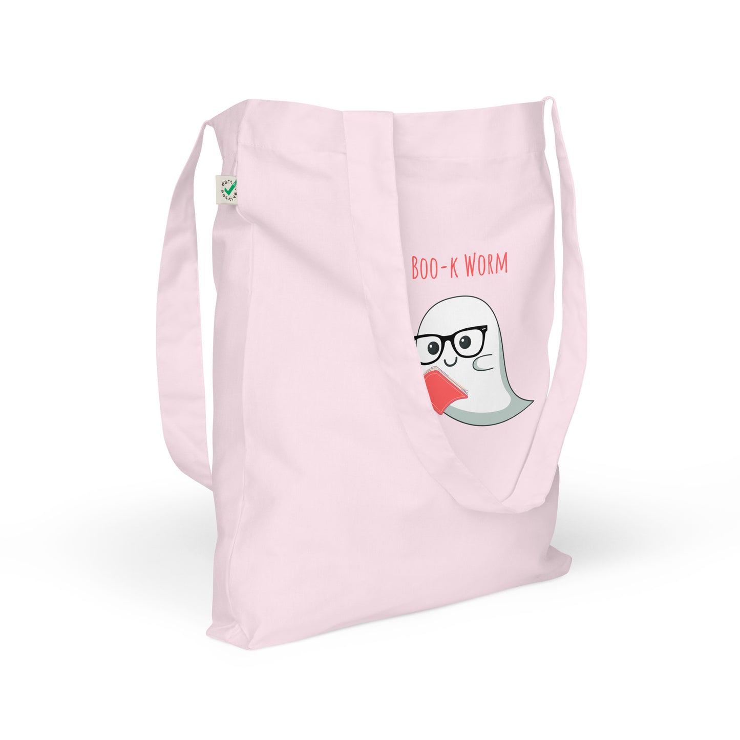 Book worm Organic fashion tote bag