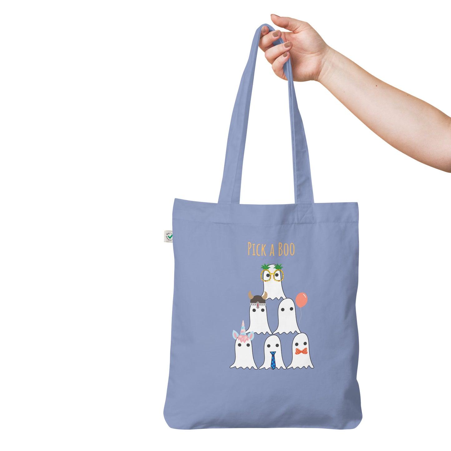 Pick a boo Organic fashion tote bag