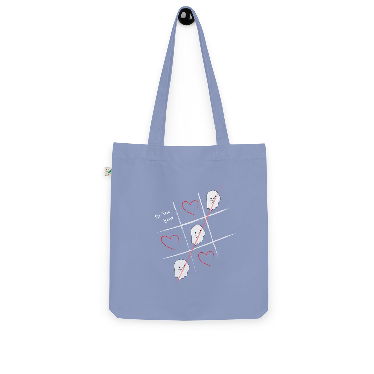 Tic-Tac-Boo Organic fashion tote bag