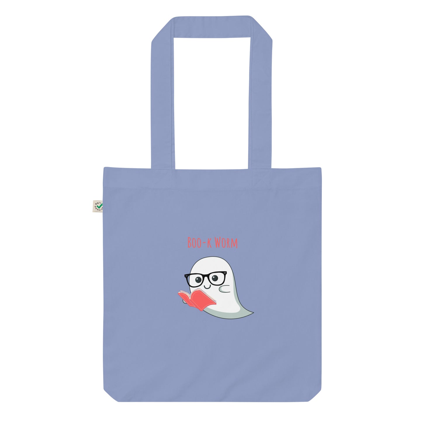 Book worm Organic fashion tote bag