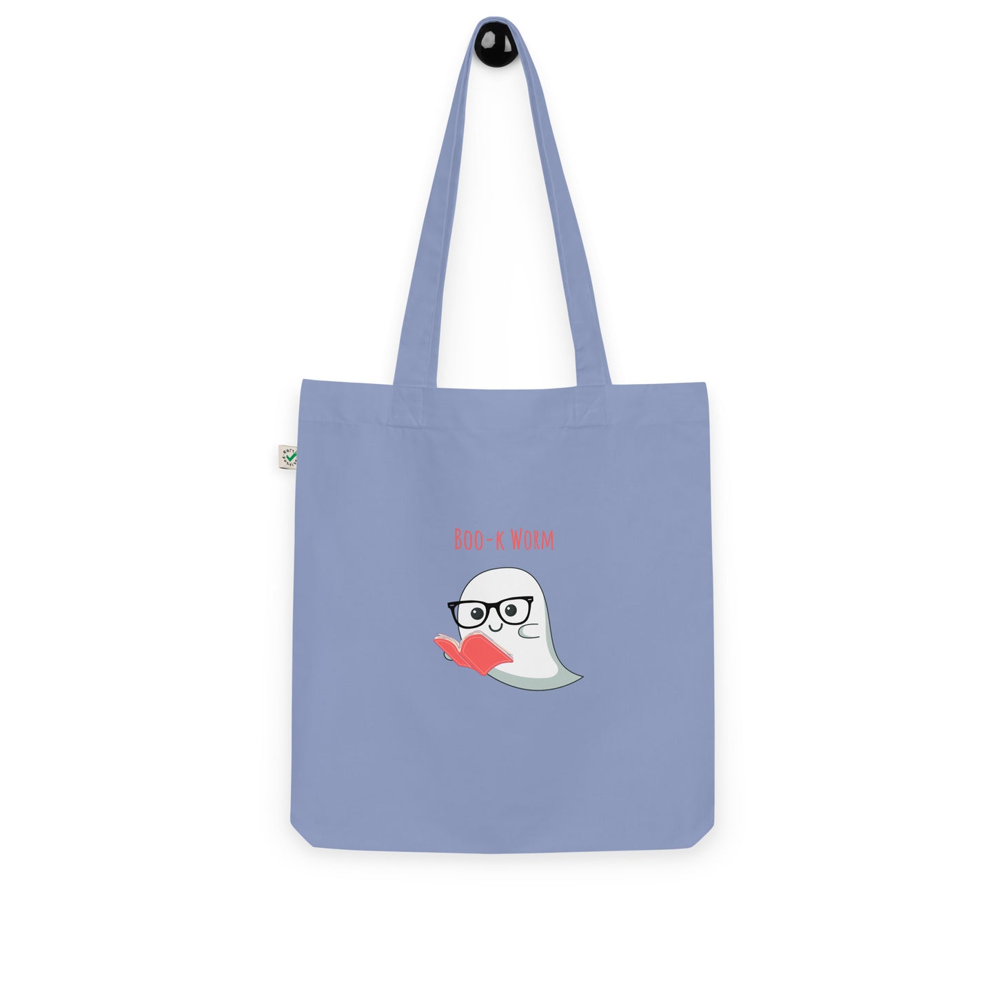 Book worm Organic fashion tote bag