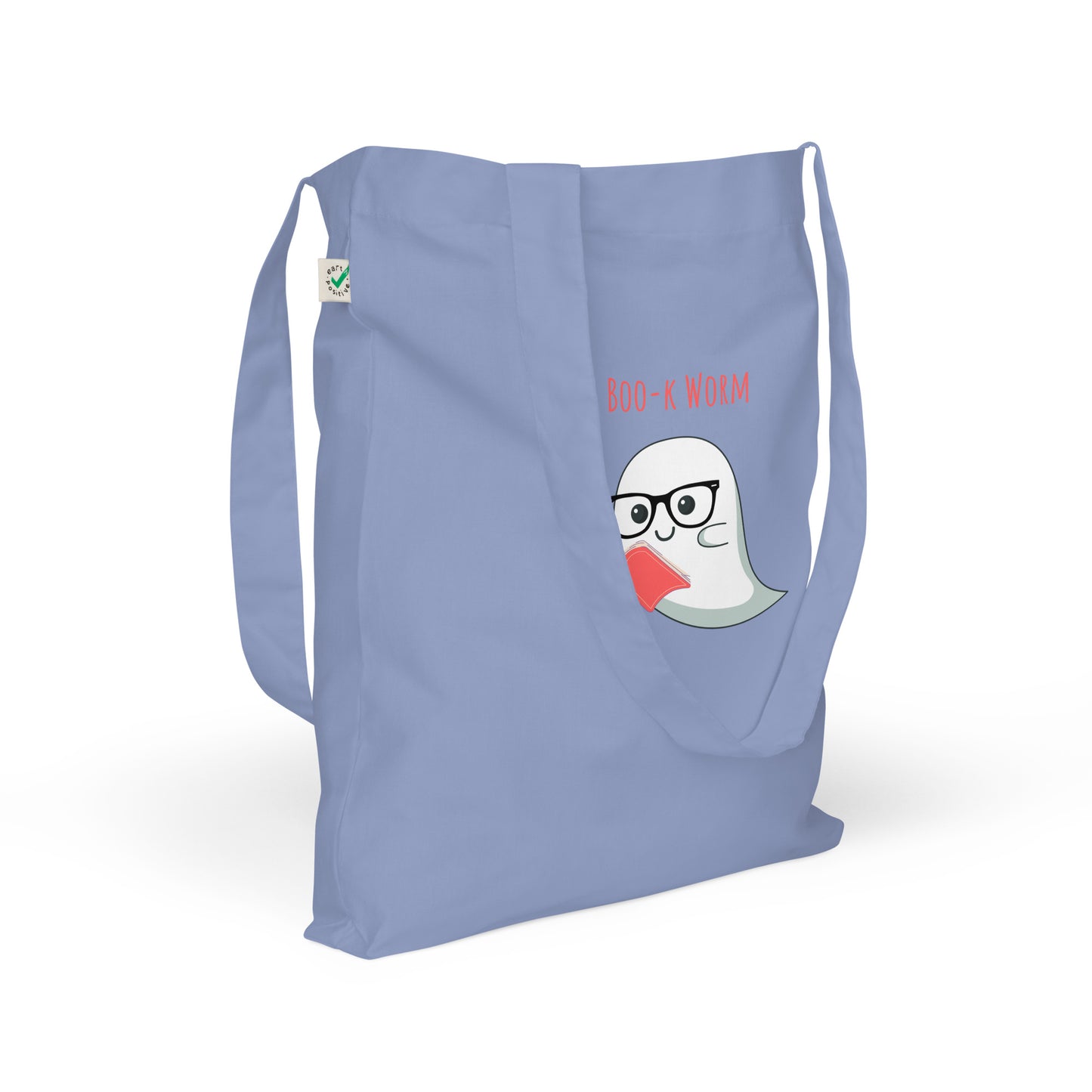 Book worm Organic fashion tote bag