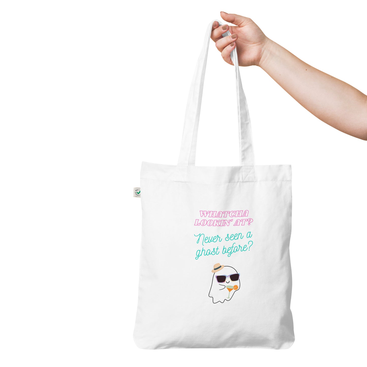 Never seen a ghost Organic fashion tote bag