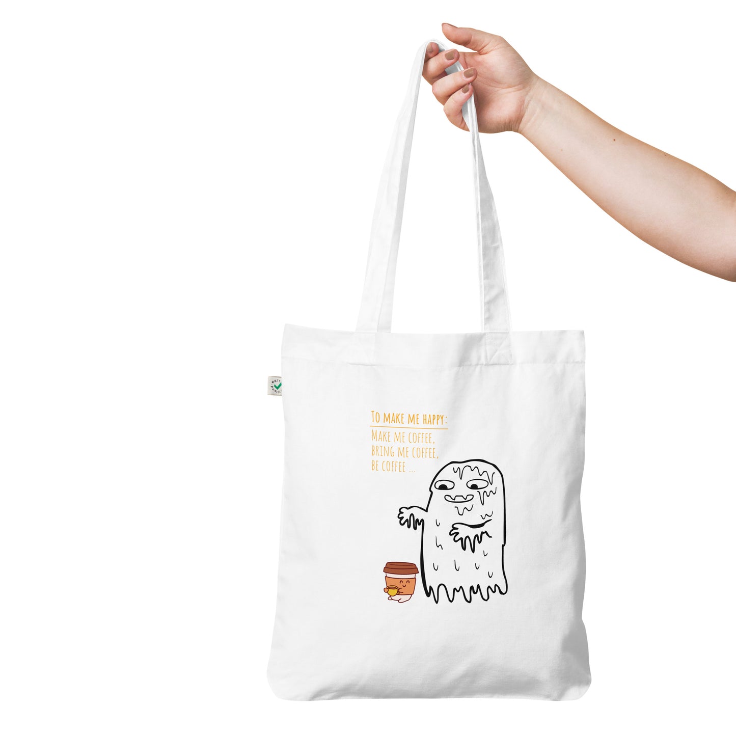 Be coffee Organic fashion tote bag