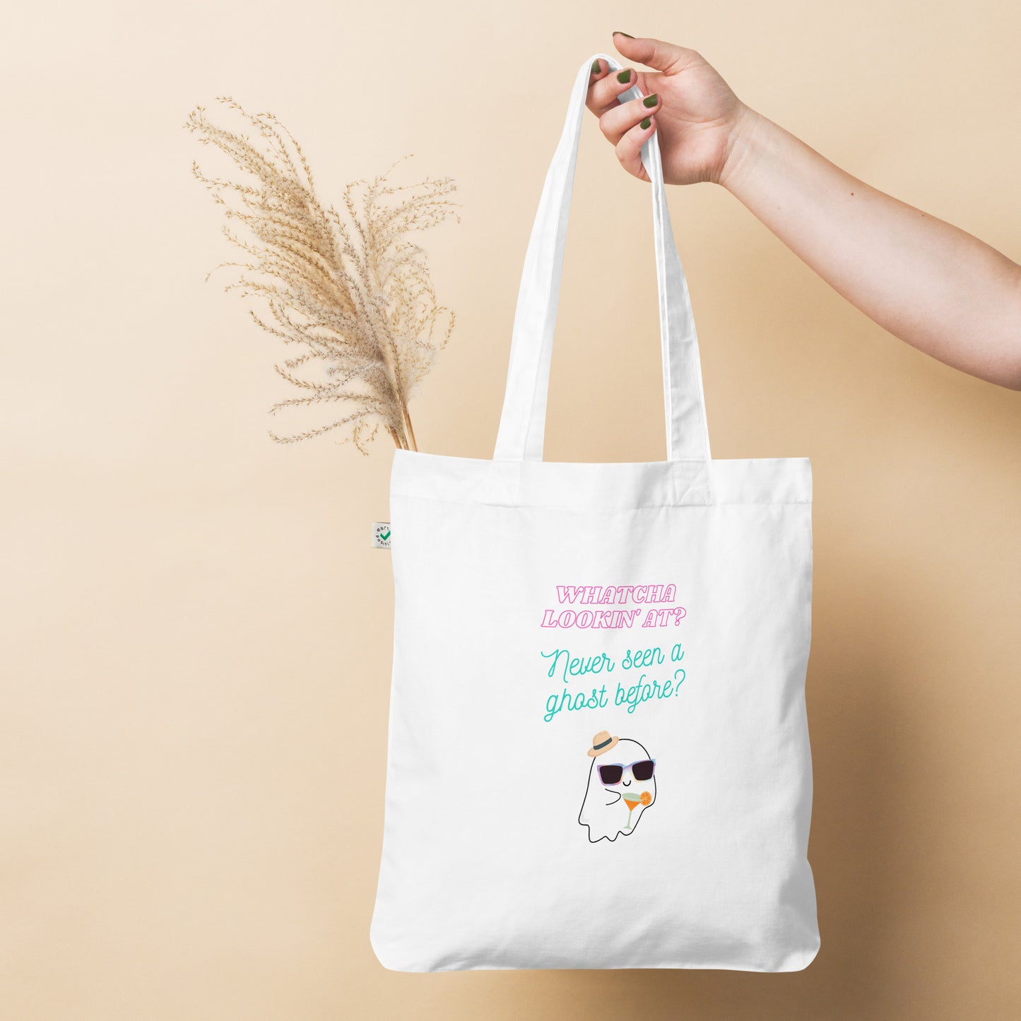 Never seen a ghost Organic fashion tote bag