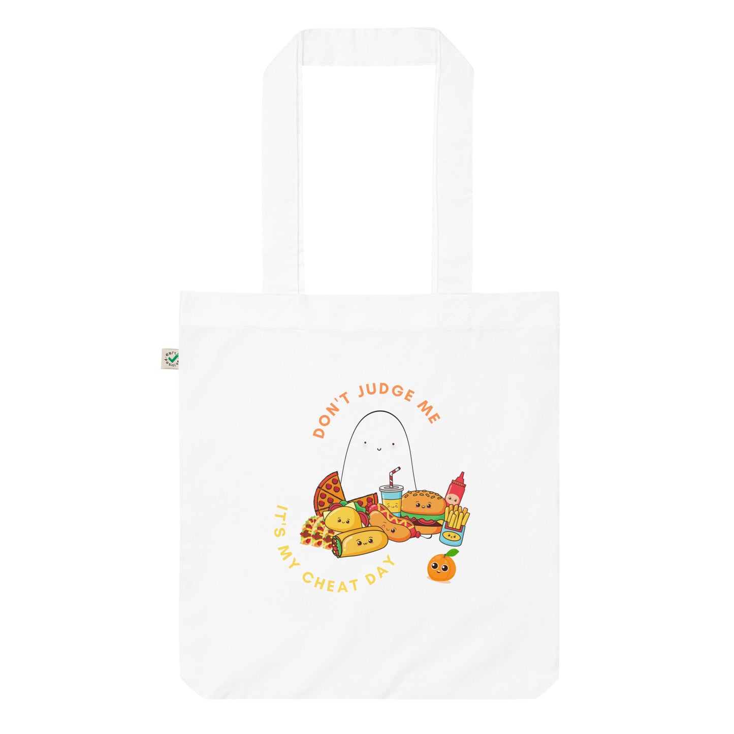 Cheat day Organic fashion tote bag