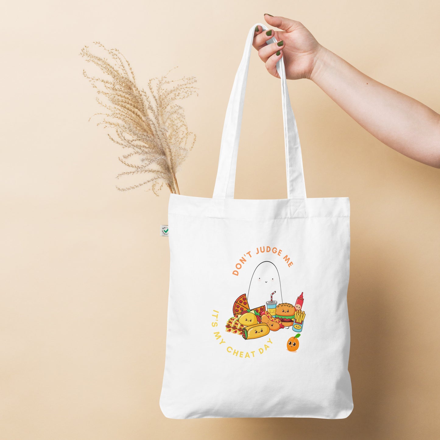 Cheat day Organic fashion tote bag