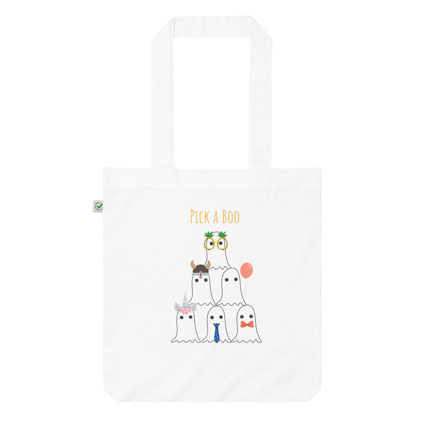 Pick a boo Organic fashion tote bag