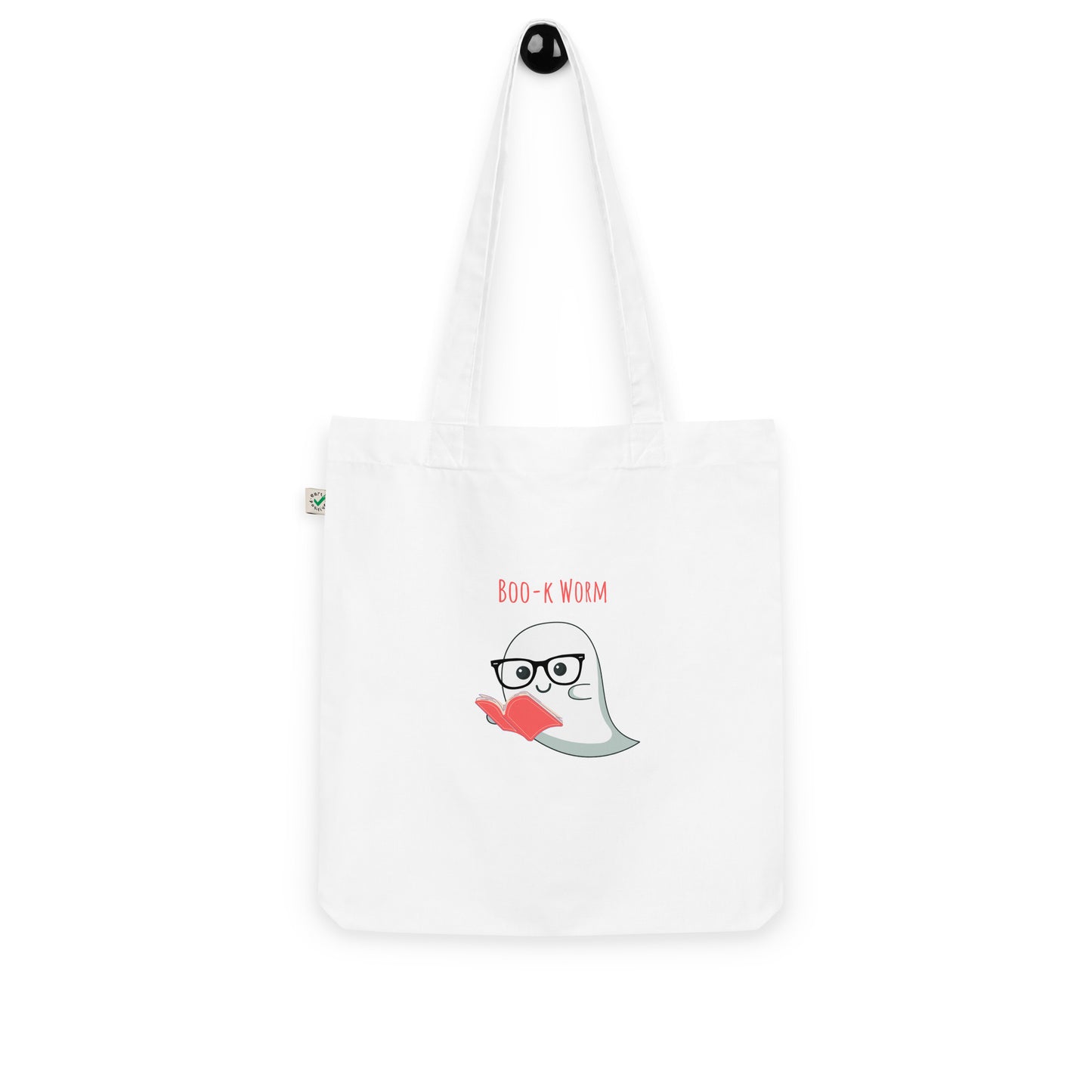 Book worm Organic fashion tote bag