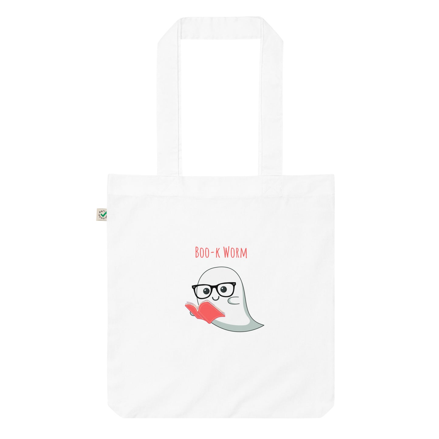 Book worm Organic fashion tote bag