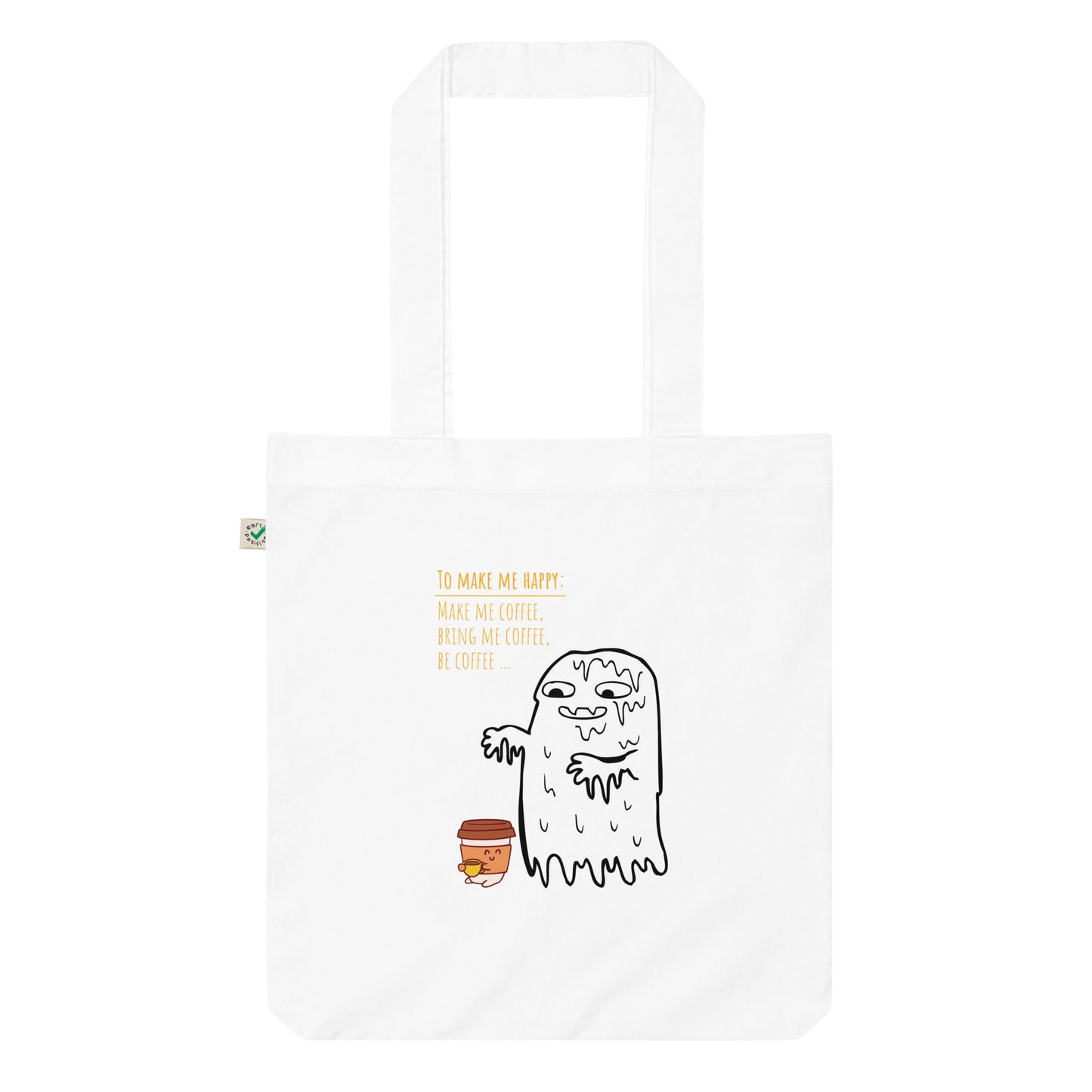 Be coffee Organic fashion tote bag