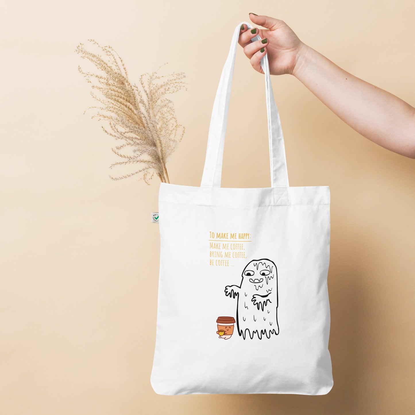 Be coffee Organic fashion tote bag