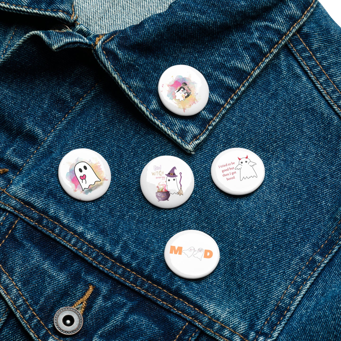 Just Boo pin buttons set 5