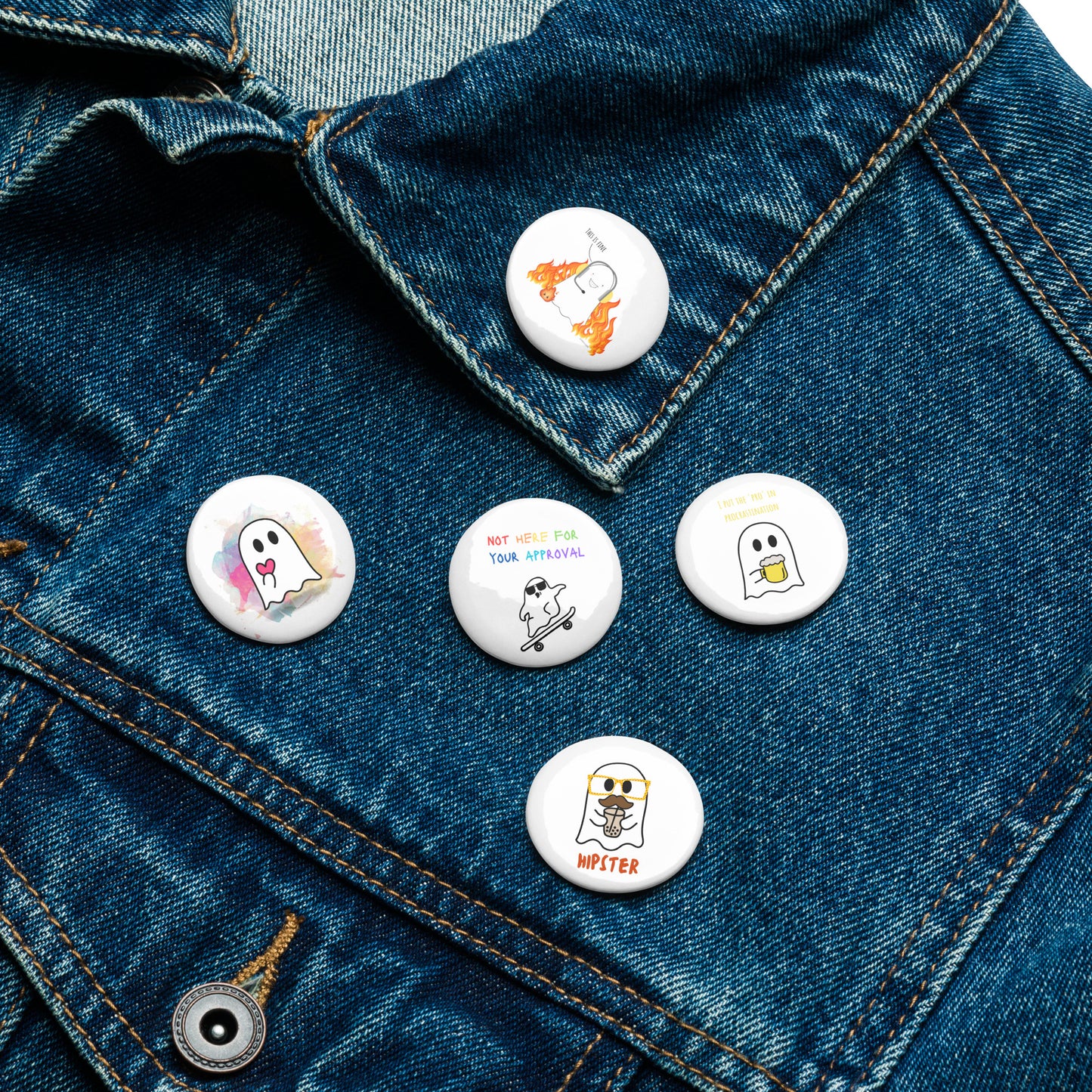 Just Boo pin buttons set 6